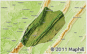 Satellite 3D Map of Linshui, physical outside