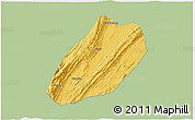 Savanna Style 3D Map of Linshui, single color outside