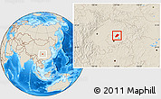 Shaded Relief Location Map of Linshui