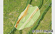 Physical Map of Linshui, satellite outside