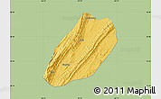 Savanna Style Map of Linshui, single color outside