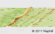 Physical Panoramic Map of Linshui