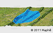 Political Panoramic Map of Linshui, satellite outside