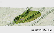 Satellite Panoramic Map of Linshui, lighten