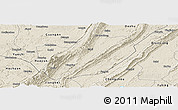 Shaded Relief Panoramic Map of Linshui