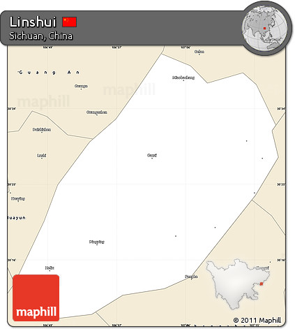 Classic Style Simple Map of Linshui