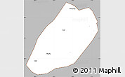 Gray Simple Map of Linshui, cropped outside