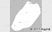 Gray Simple Map of Linshui, single color outside