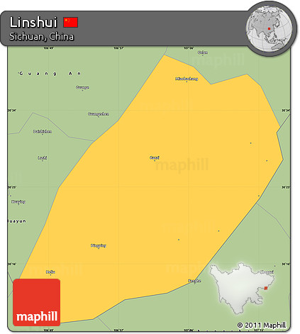 Savanna Style Simple Map of Linshui