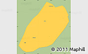 Savanna Style Simple Map of Linshui, single color outside
