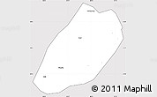 Silver Style Simple Map of Linshui, cropped outside