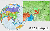 Political Location Map of Litang