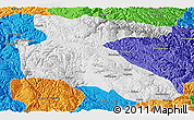 Physical Panoramic Map of Litang, political outside