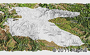 Physical Panoramic Map of Litang, satellite outside