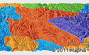 Political Panoramic Map of Litang