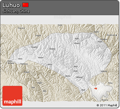 Classic Style 3D Map of Luhuo