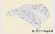 Classic Style 3D Map of Luhuo, single color outside