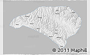 Gray 3D Map of Luhuo, single color outside