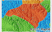 Political 3D Map of Luhuo