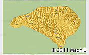 Savanna Style 3D Map of Luhuo, single color outside