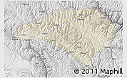 Shaded Relief 3D Map of Luhuo, physical outside