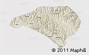 Shaded Relief 3D Map of Luhuo, single color outside