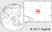 Blank Location Map of Luhuo