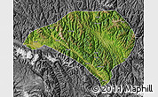 Satellite Map of Luhuo, desaturated
