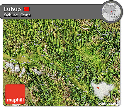 Satellite Map of Luhuo