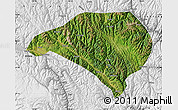 Satellite Map of Luhuo, physical outside