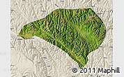 Satellite Map of Luhuo, shaded relief outside