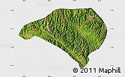 Satellite Map of Luhuo, single color outside