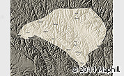 Shaded Relief Map of Luhuo, darken