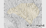 Shaded Relief Map of Luhuo, desaturated