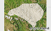 Shaded Relief Map of Luhuo, satellite outside