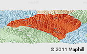 Political Panoramic Map of Luhuo, lighten