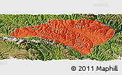 Political Panoramic Map of Luhuo, satellite outside