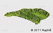 Satellite Panoramic Map of Luhuo, cropped outside
