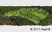 Satellite Panoramic Map of Luhuo, darken