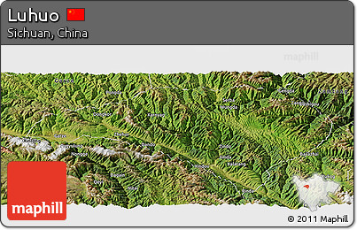 Satellite Panoramic Map of Luhuo