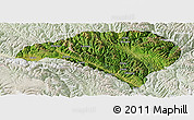 Satellite Panoramic Map of Luhuo, lighten