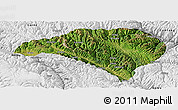 Satellite Panoramic Map of Luhuo, physical outside