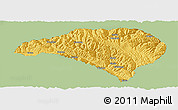Savanna Style Panoramic Map of Luhuo, single color outside