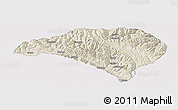 Shaded Relief Panoramic Map of Luhuo, cropped outside
