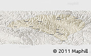 Shaded Relief Panoramic Map of Luhuo, lighten