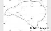 Blank Simple Map of Luhuo, cropped outside
