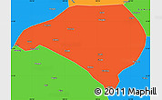 Political Simple Map of Luhuo