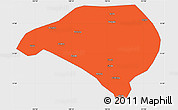 Political Simple Map of Luhuo, single color outside