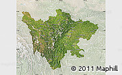 Satellite Map of Sichuan, lighten