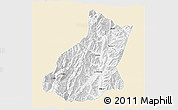 Classic Style 3D Map of Mianning, single color outside